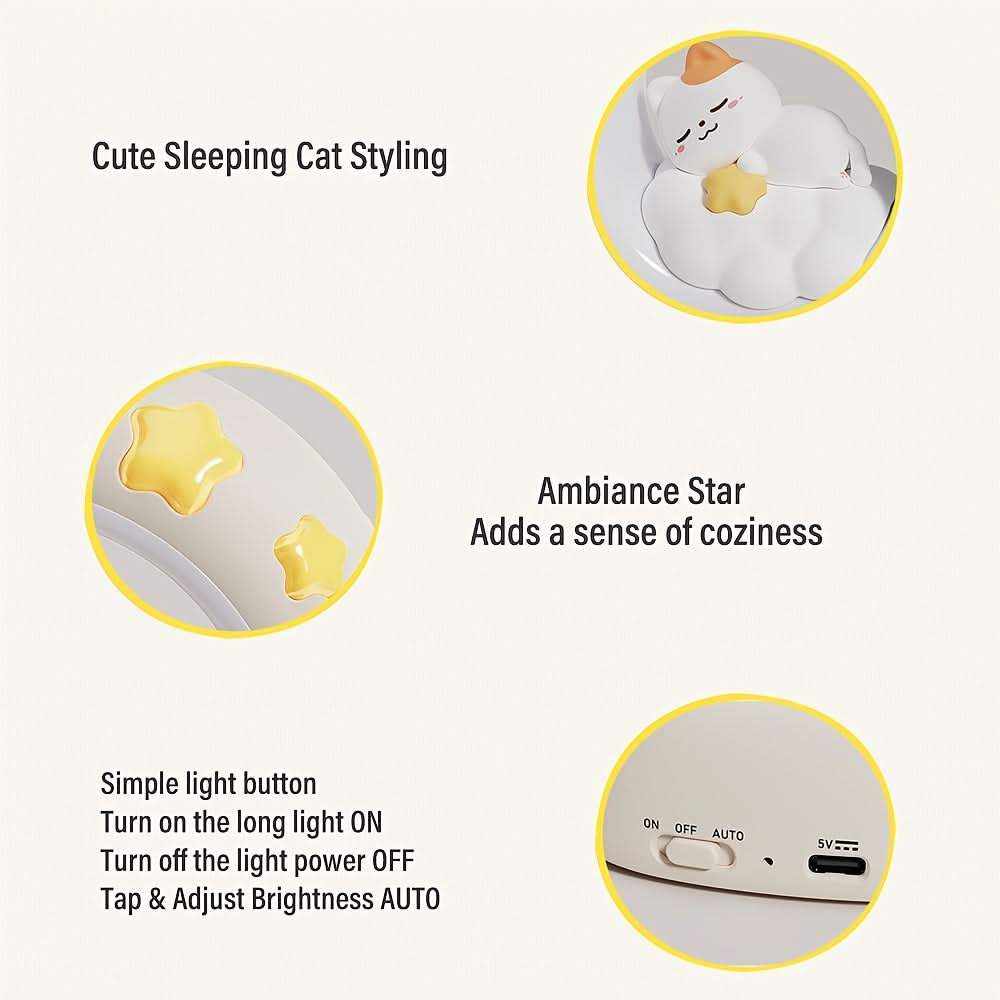 USB Rechargeable Cat Night Light