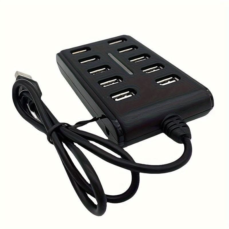 Portable General Purpose USB Hub with Switch – 10-Port Design