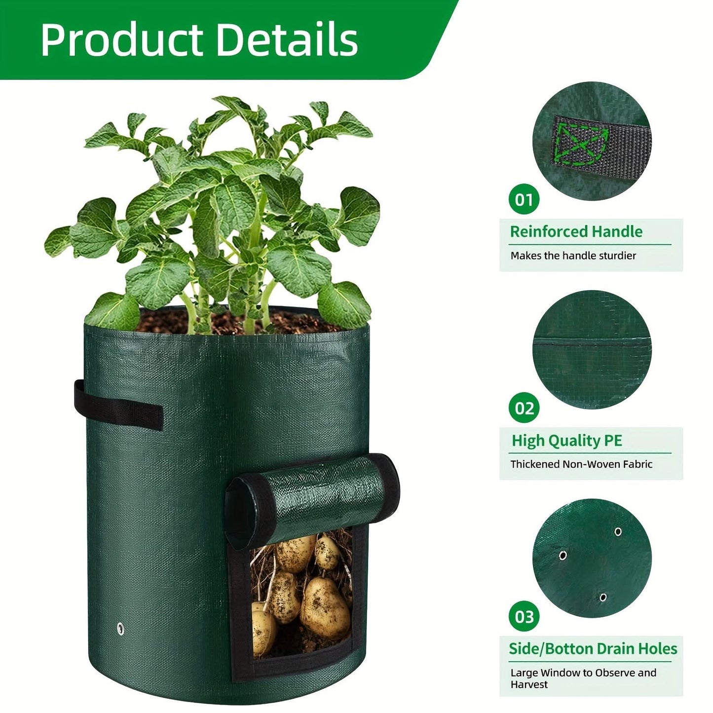 Buy 1 Get 1 Free Large Capacity Potato Grow Bags