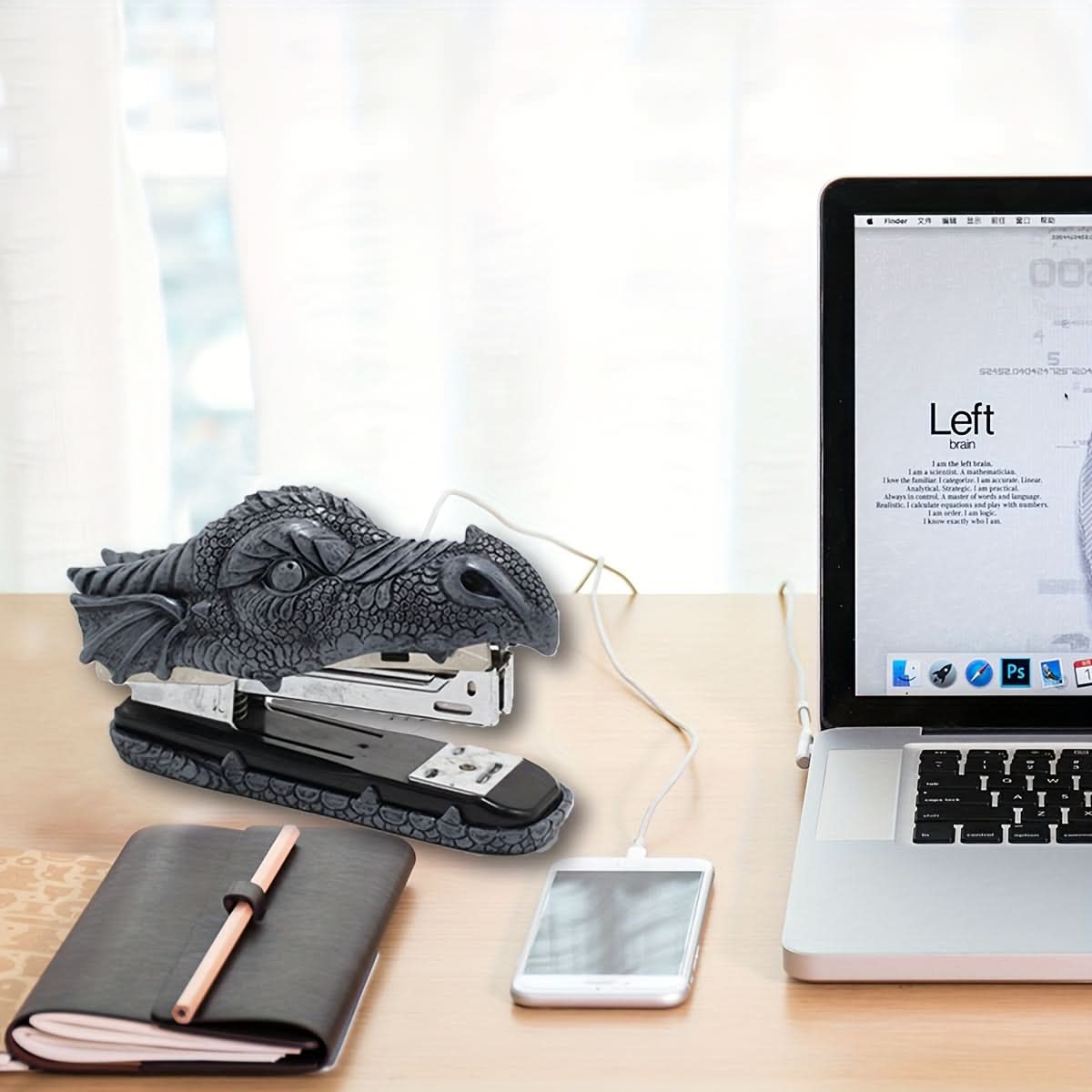 Dragon Head Resin Stapler - Fun Office Decor
