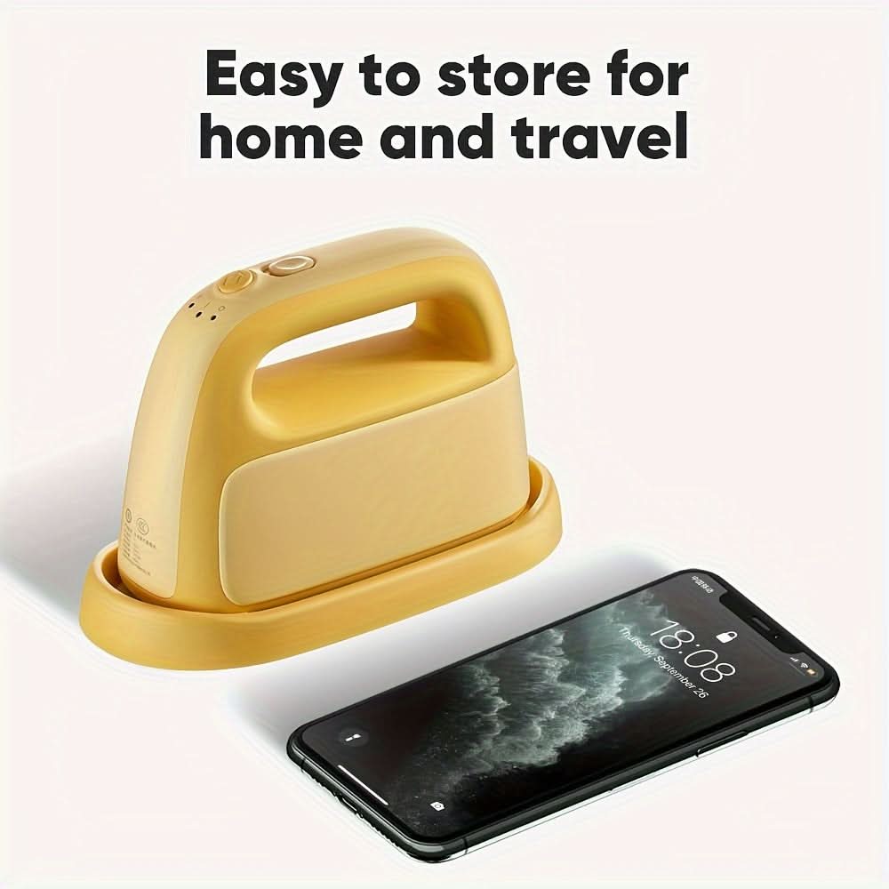 Portable Steam Iron for Clothes - Detachable Tank, Two-Speed
