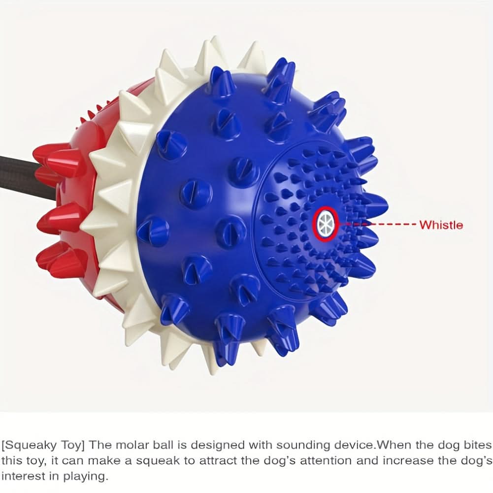 1pc Interactive Squeaky Dog Chew Toy with Dual Suction Cups