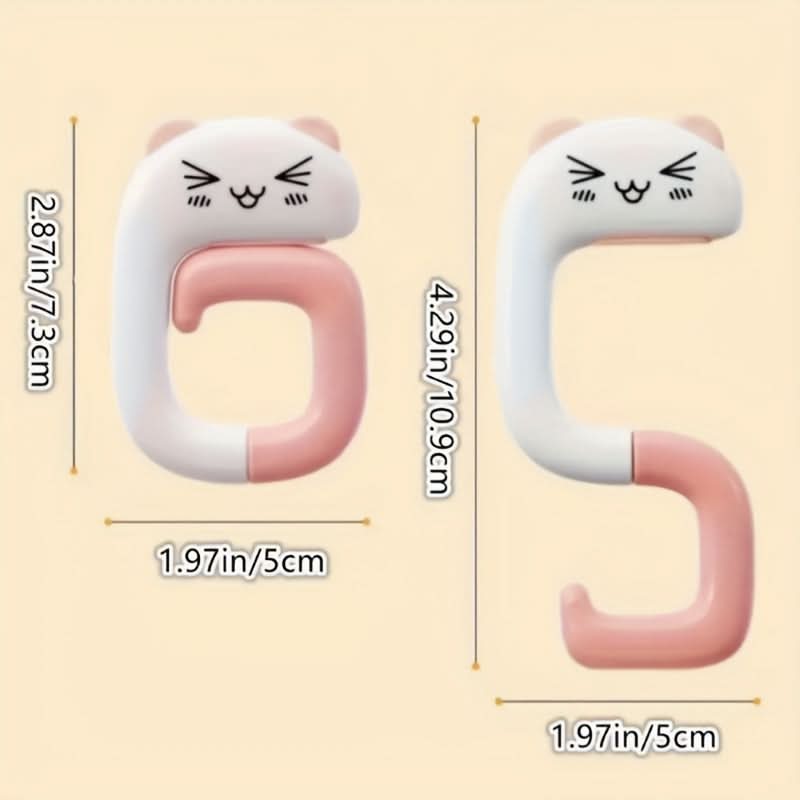4-Piece Cute Cartoon Animal Handbag Hook – Durable & Portable Hanger
