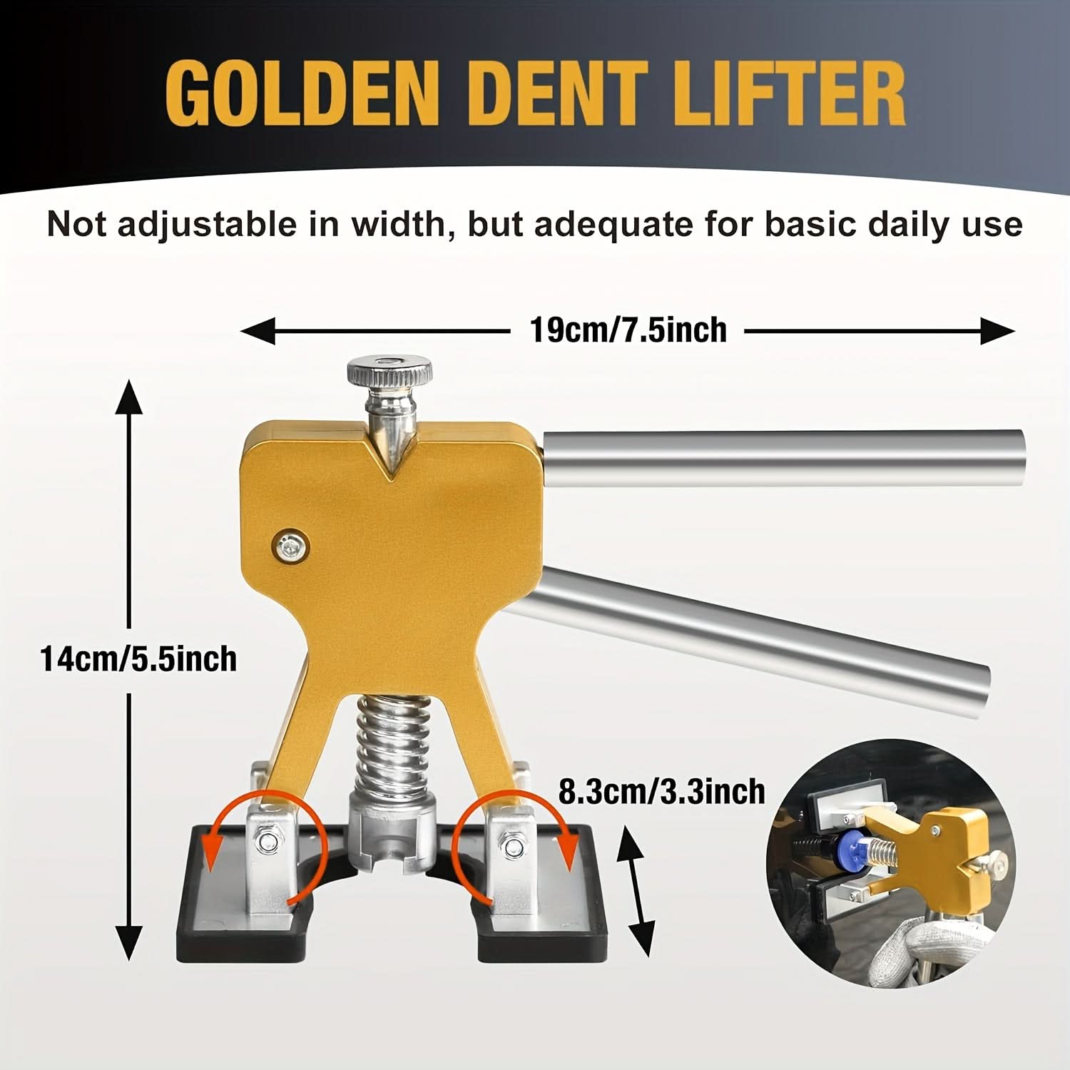 Stainless Steel Paintless Dent Puller Tool – Manual Repair Kit