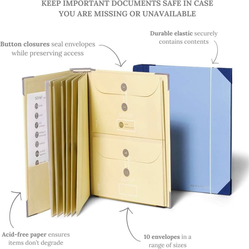 "PU Leather Document Organizer Folder with Pockets"