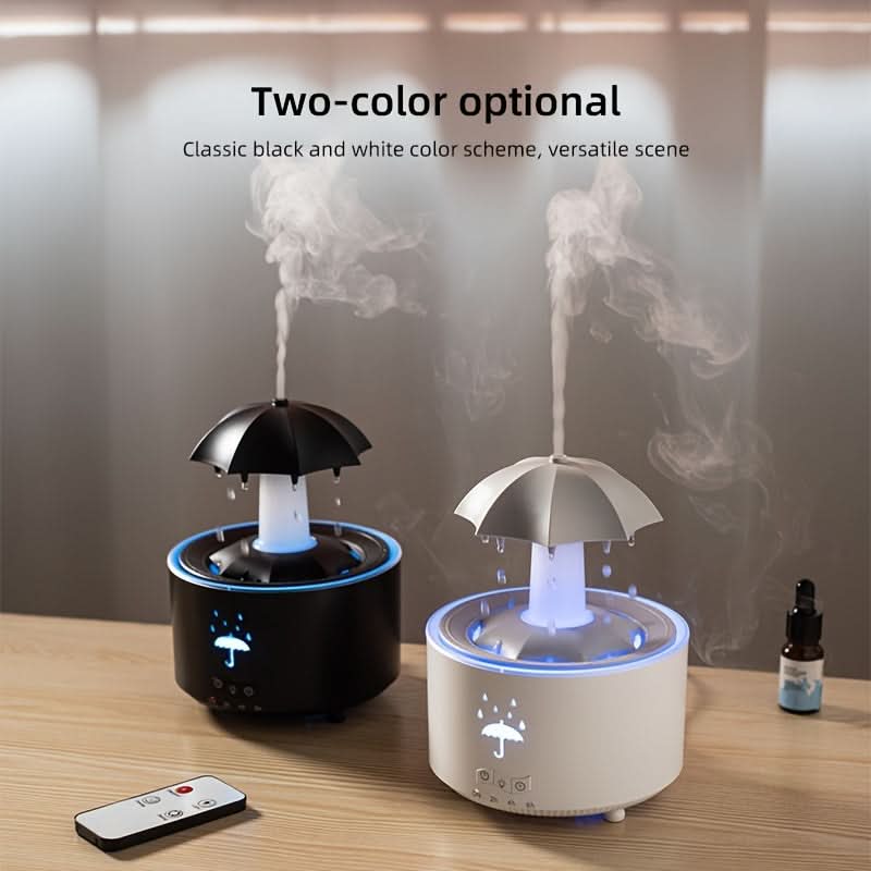 Rotating Umbrella Essential Oil Diffuser & Humidifier with LED Lamp