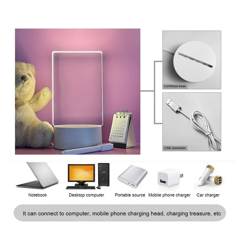 USB Rechargeable LED Message Night Light