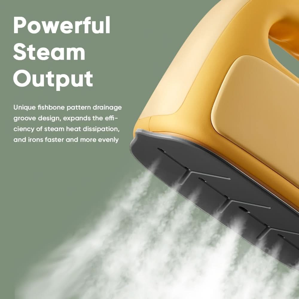 Portable Steam Iron for Clothes - Detachable Tank, Two-Speed