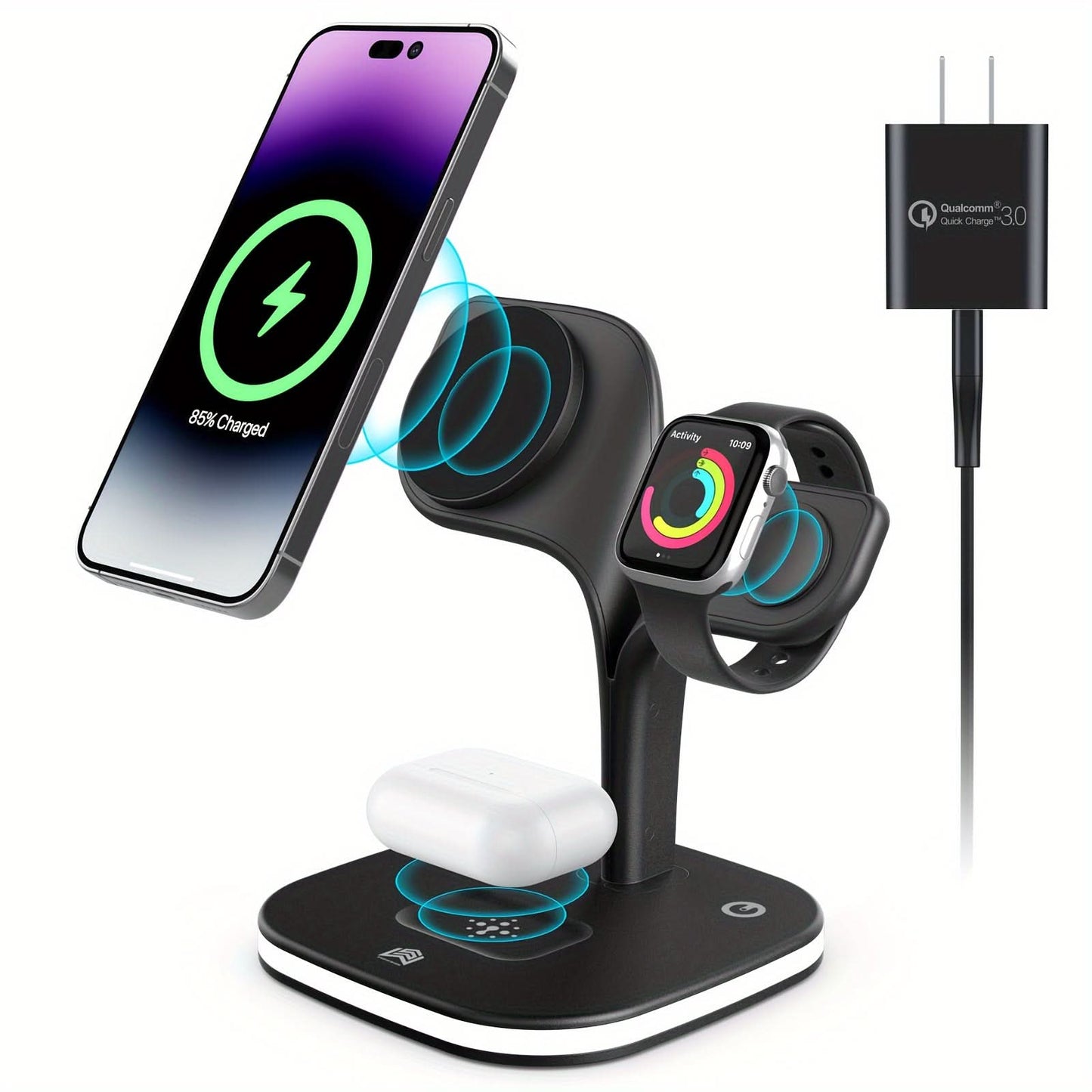 4-in-1 Magnetic Wireless Charger Dock for iPhone, AirPods, Watch