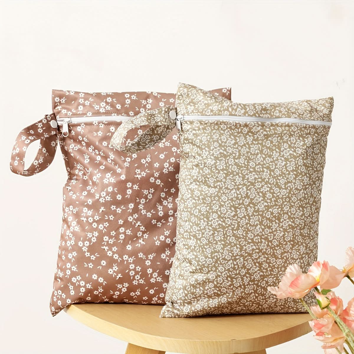 2-Pack Reusable Wet Dry Bags for Diapering