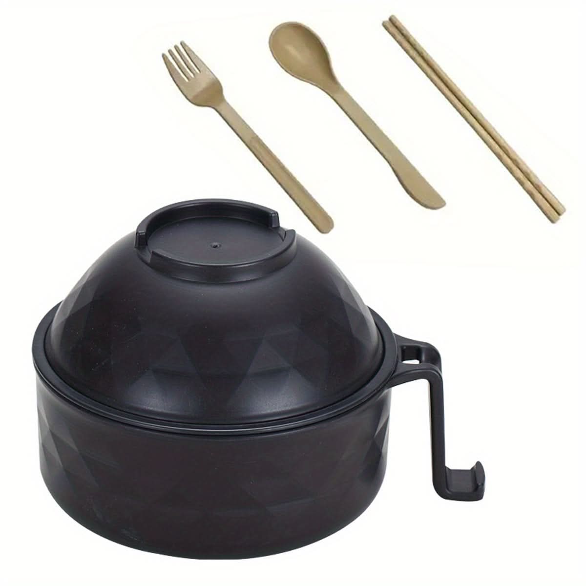 Microwave Ramen Bowl Set – Instant Noodles Cooker with Chopsticks