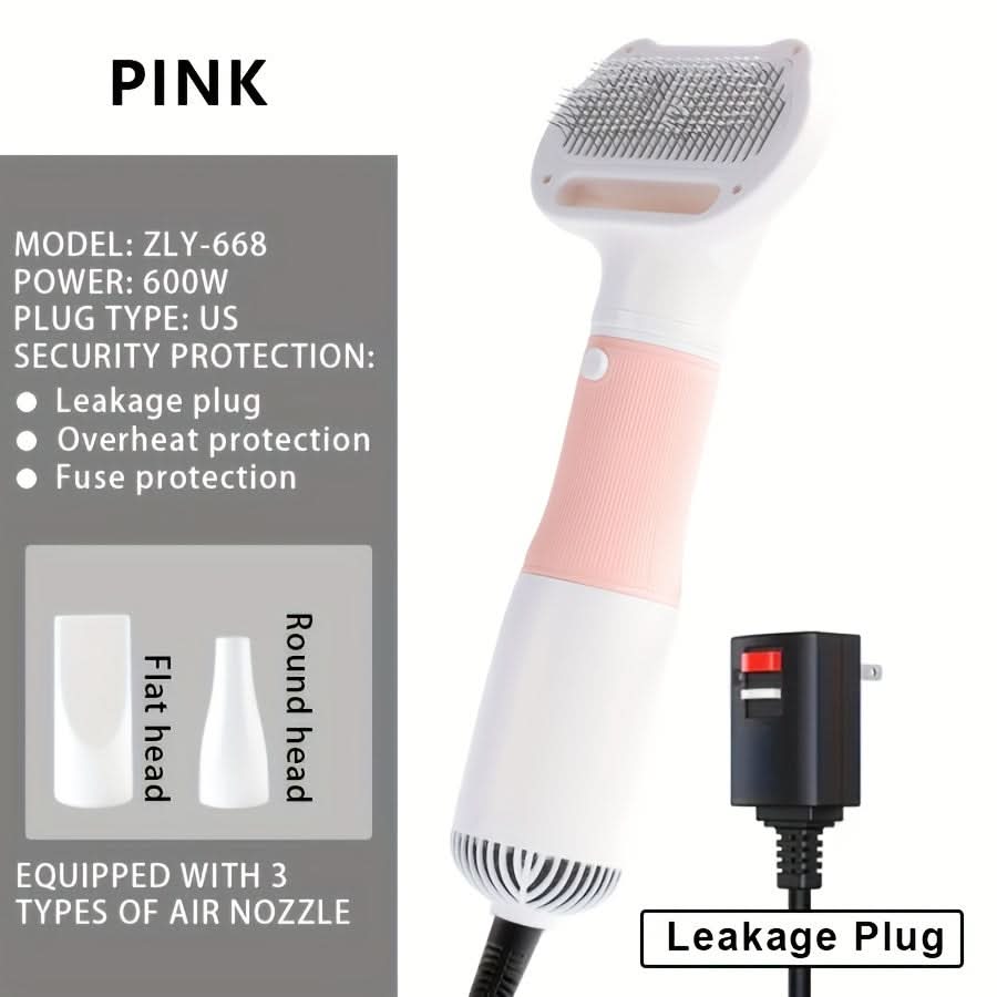 Quiet Pet Grooming Dryer with Brush