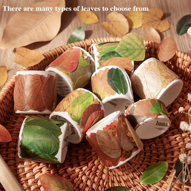50pcs Vibrant Fallen Leaves Washi Tape Roll