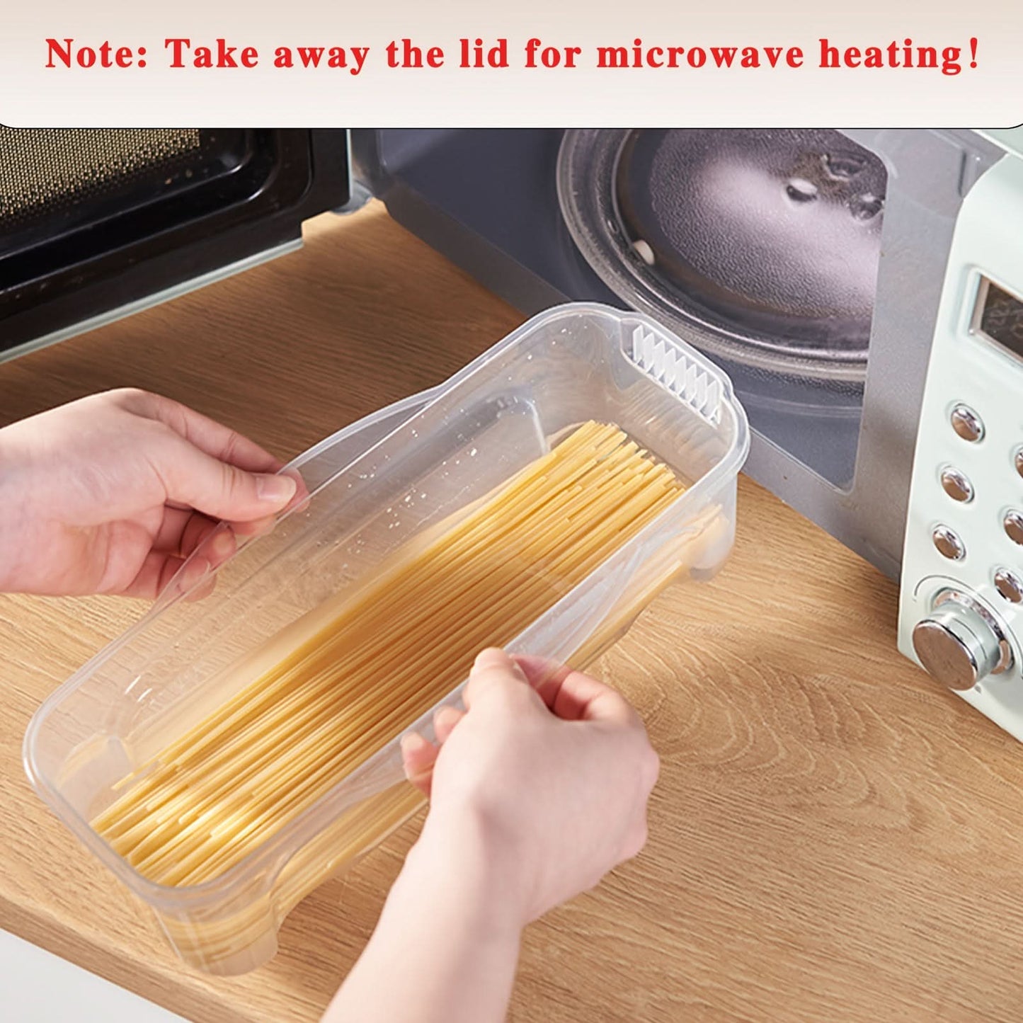Microwave Pasta Cooker with Strainer Lid