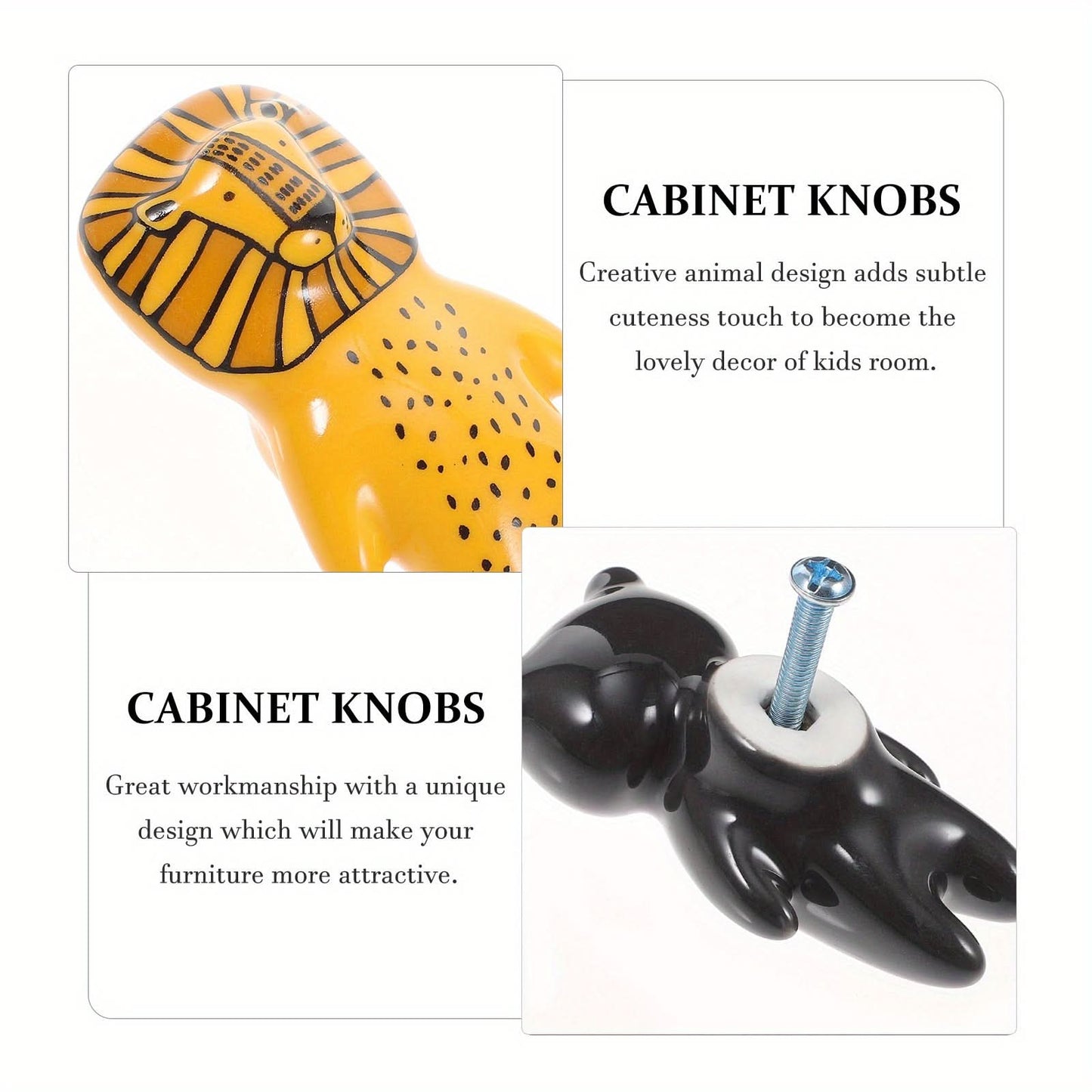 8-Pack Girls Ceramic Cabinet Knobs