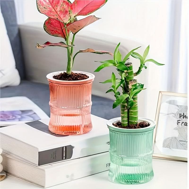 Self-Watering Bamboo Flower Pot