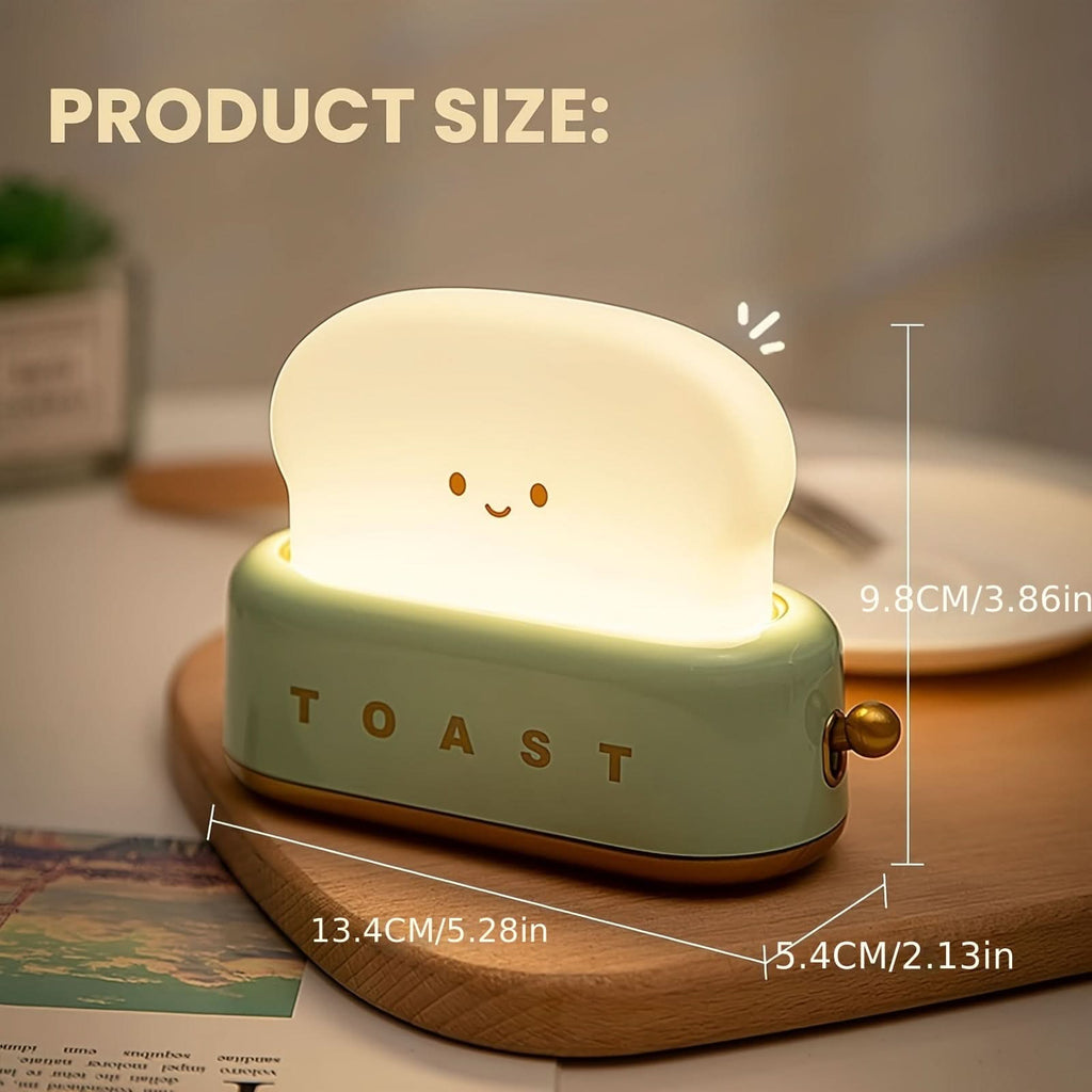 Toaster-Shaped LED Night Light – USB Rechargeable