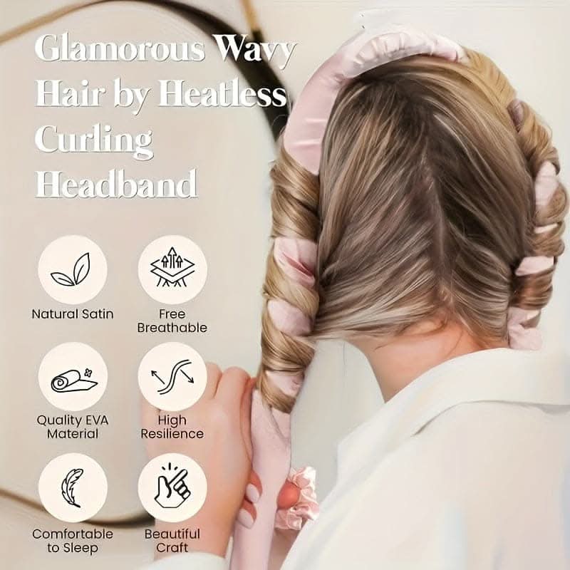 4pcs Elegant Hair Accessories Set – Heatless Curling & Styling Tools