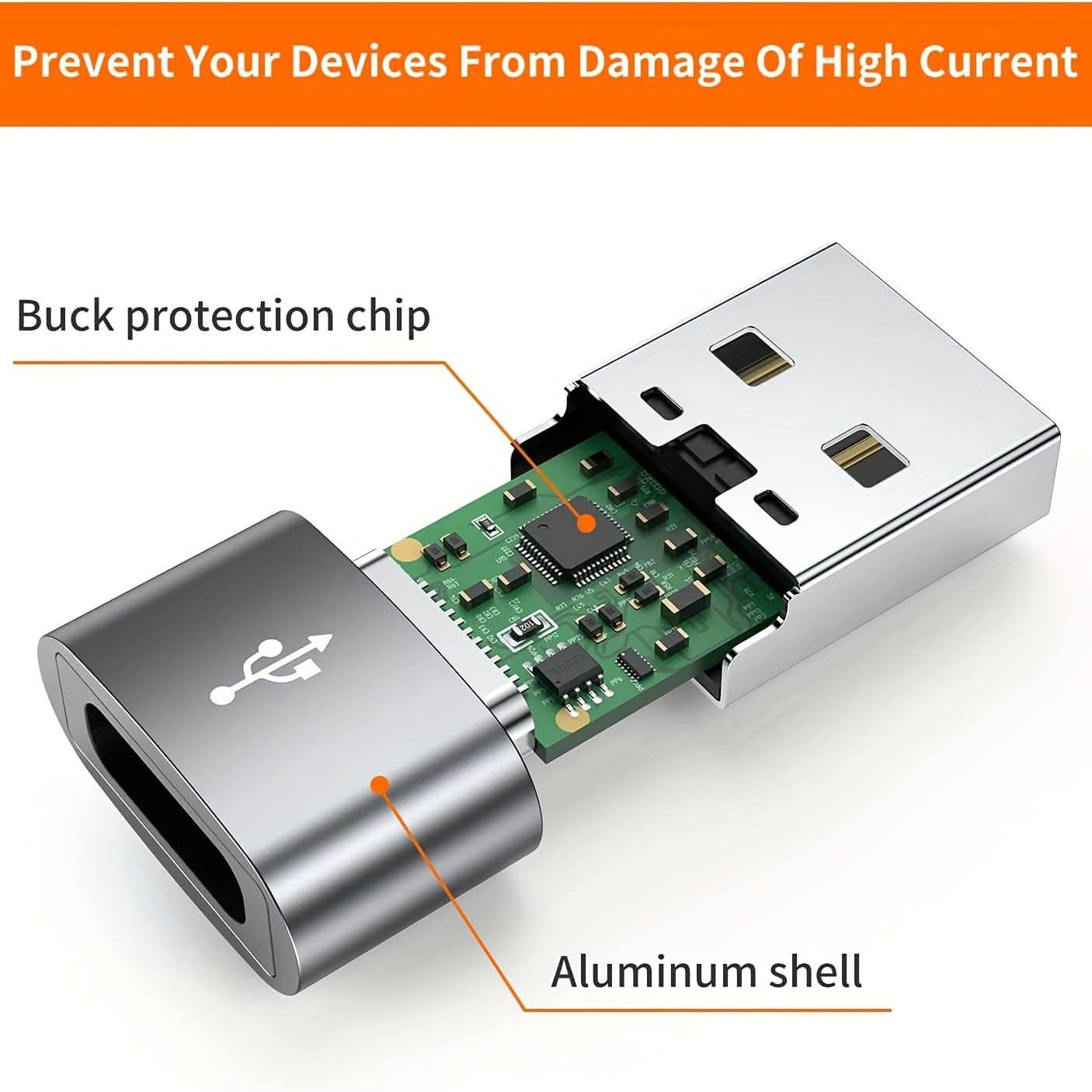 4pcs USB to USB-C Adapter