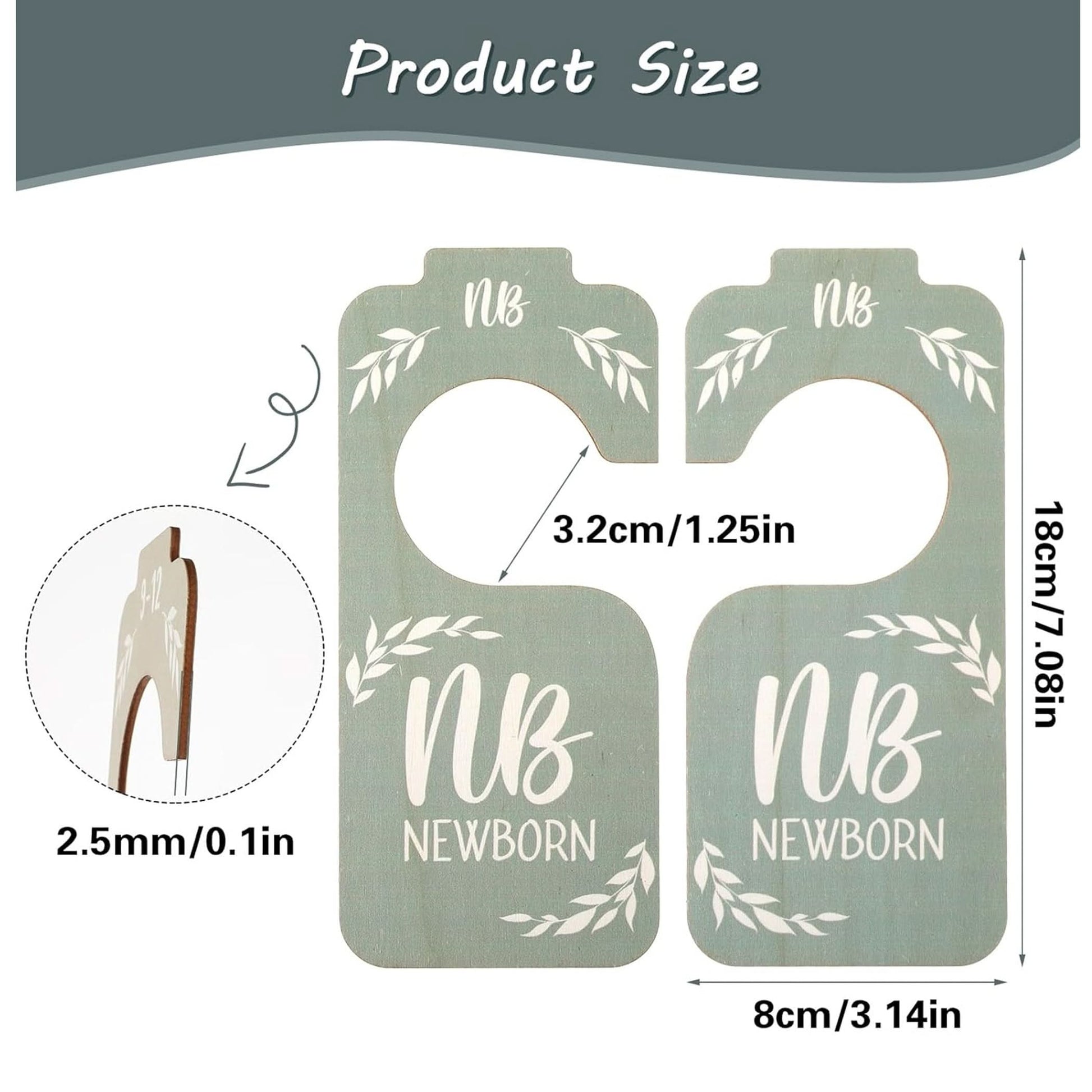 8pc Wooden Baby Closet Dividers, Nursery Organizer