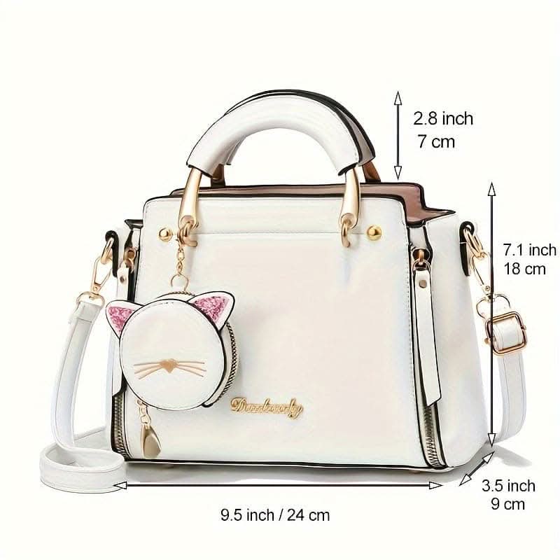 Versatile Faux Leather Shoulder & Crossbody Purse For Women