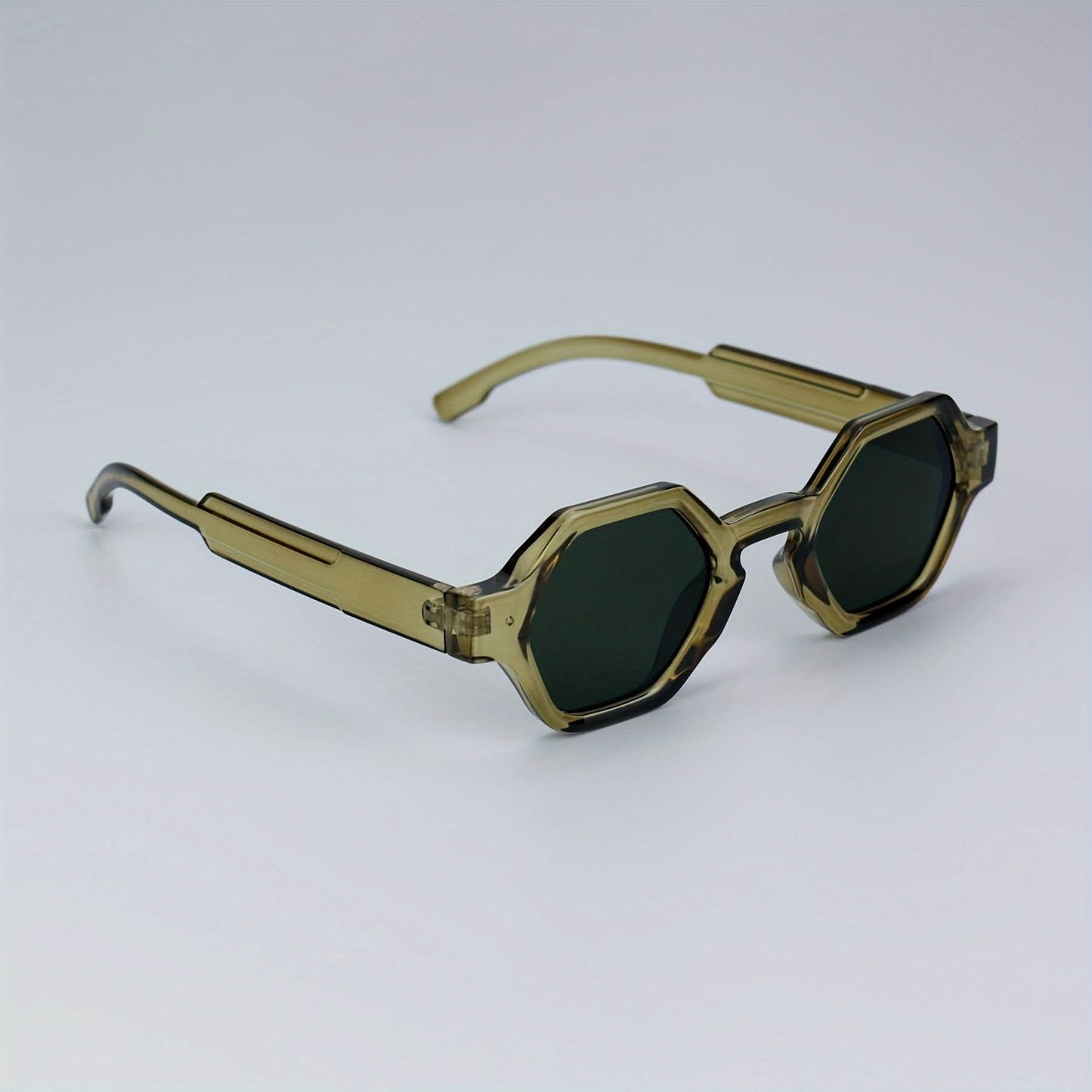 Retro Hip-Hop Polygon Glasses - Anti-Reflective, Square Frame for Men & Women