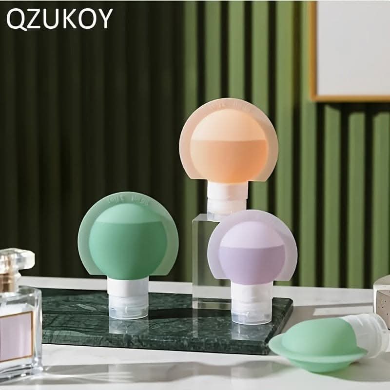 Silicone Travel Dispenser Bottles – Leak-Proof, Refillable, for Shampoo & Cosmetics