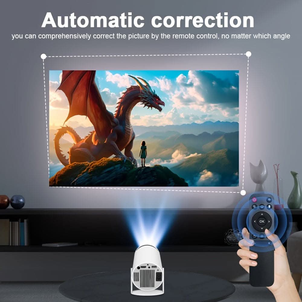 4K Full HD Projector - 3000+ Lumens, Home Theater & Gaming Projector