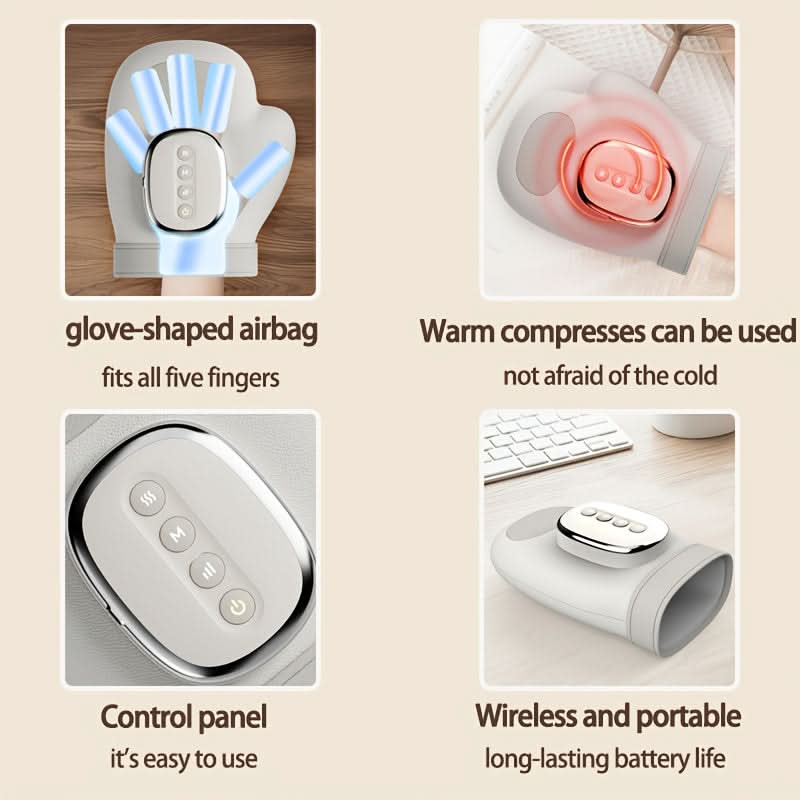 Smart Wireless Hand Massager with 5 Intensity Levels - Portable Kneading Massager