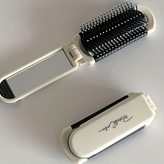 Portable Folding Mirror Comb