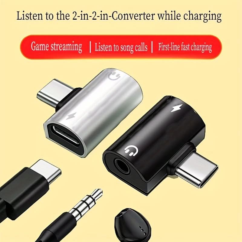 60W Type-C to 3.5mm Adapter for Audio