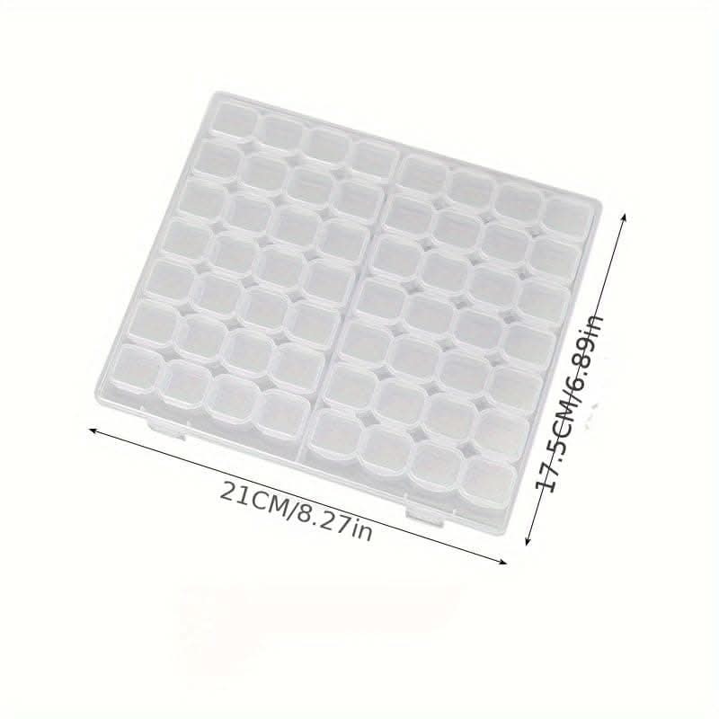 56pcs Mini Plastic Storage Containers Set – Clear Boxes with Secure Snap Closure