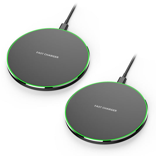 2-Pack 15W Fast Wireless Chargers, USB-C Compatible