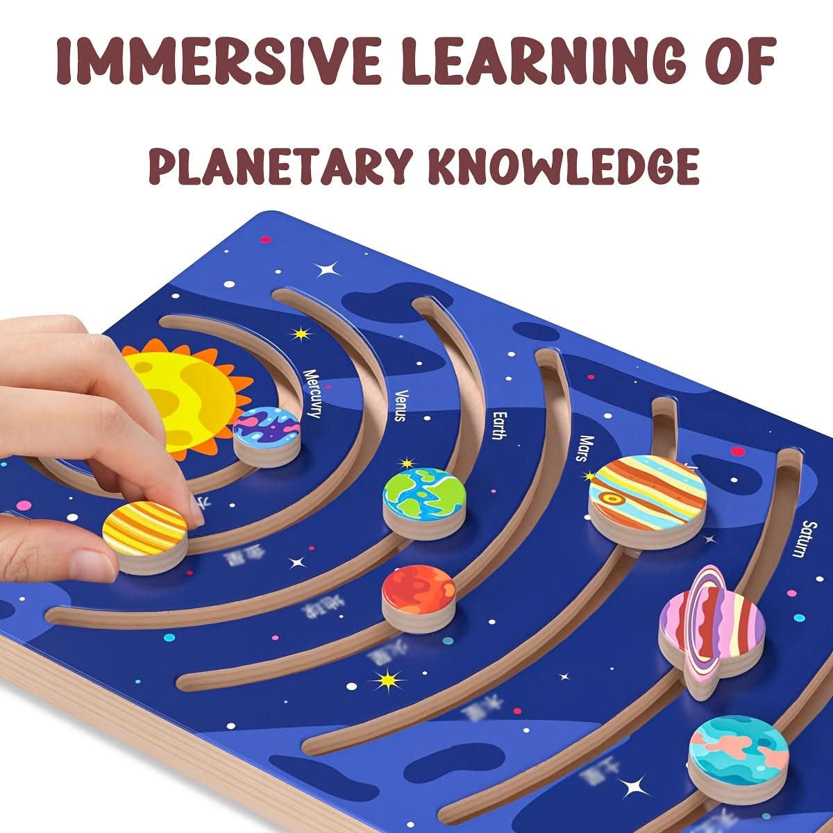 8 Planets Wooden Puzzle Set – Educational Science Toy for Kids