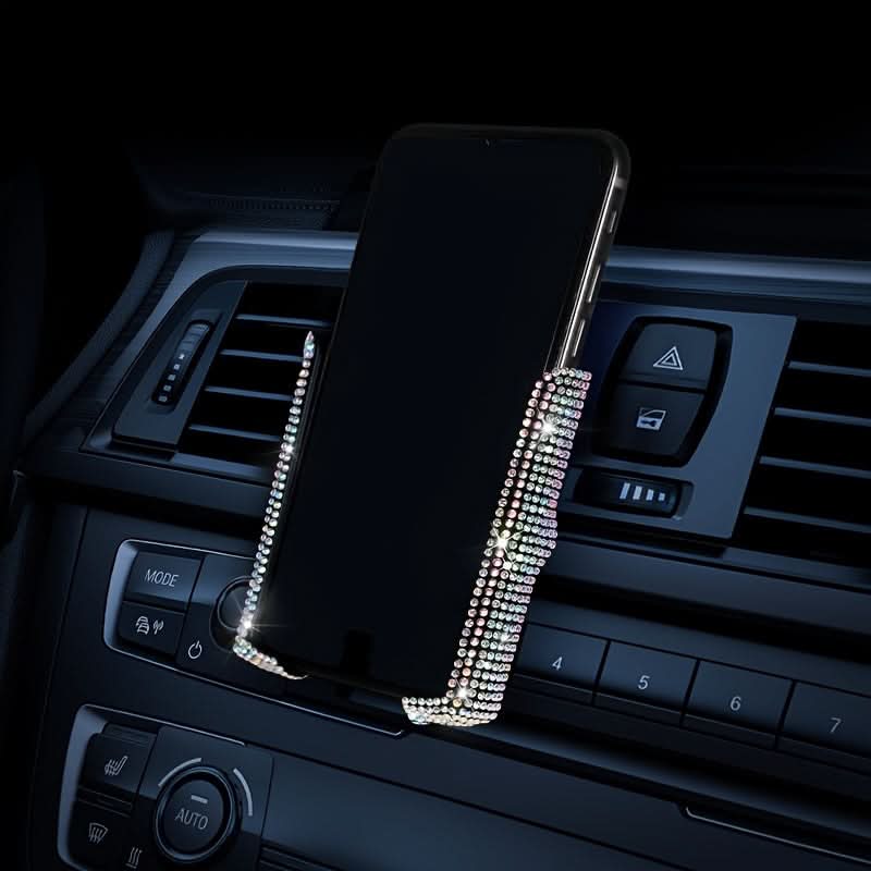 Car Phone Holder with Artificial Diamond