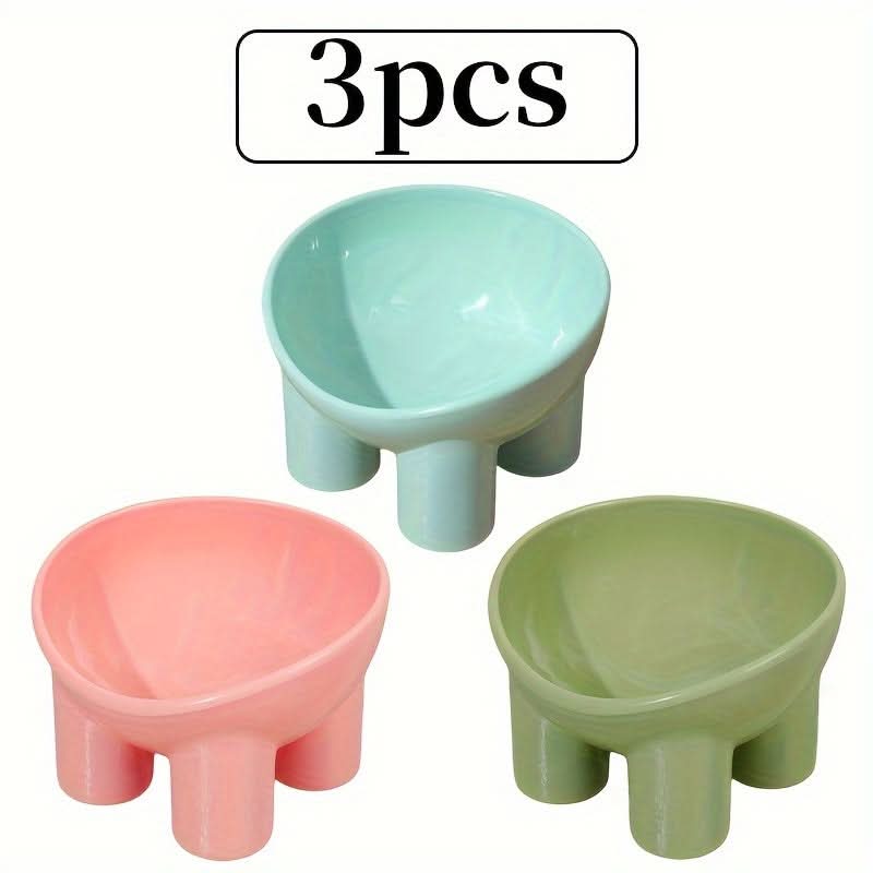 15-Degree Tilted Cat Bowls - Anti-Vomiting Elevated Set