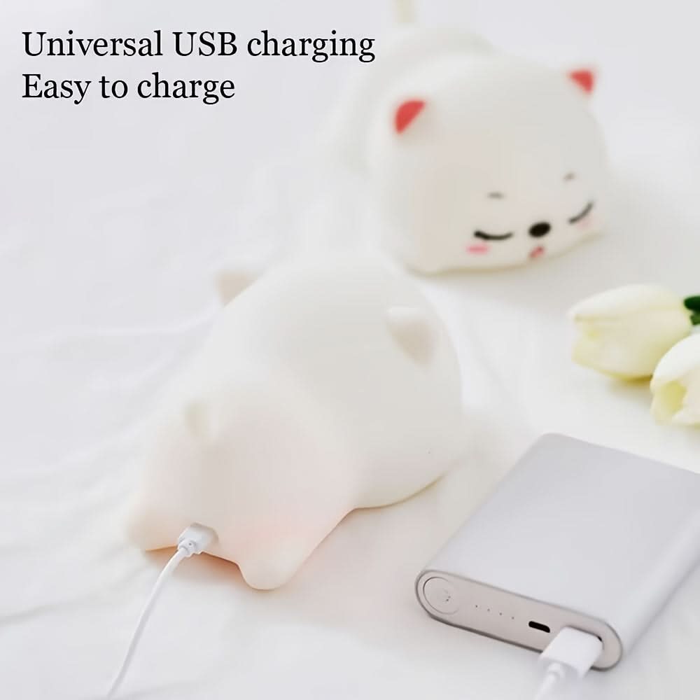 Rechargeable LED Cat Night Light, Touch Control