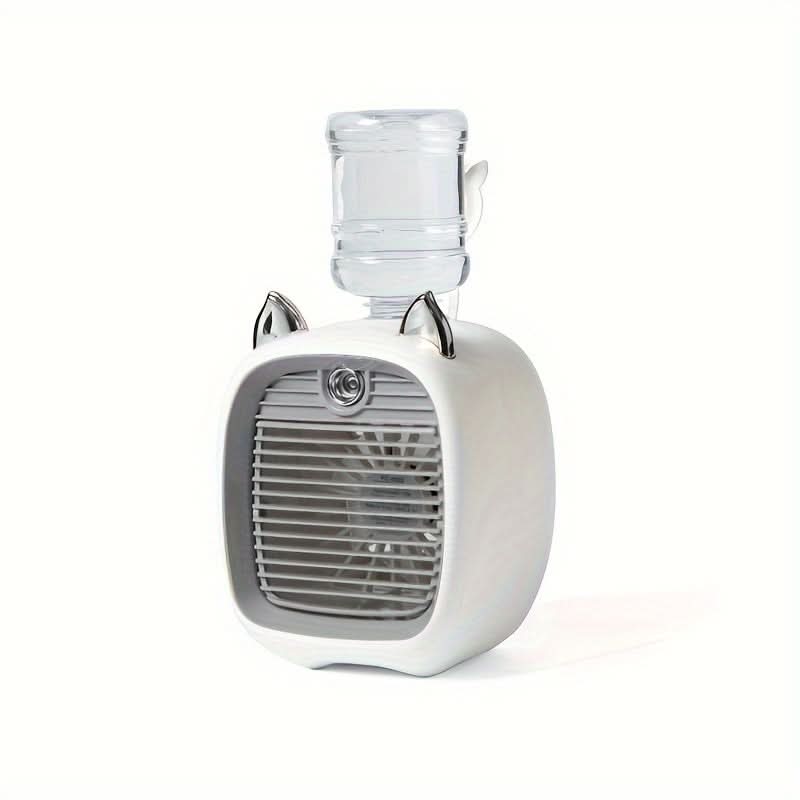 Portable USB Misting Table Fan with Humidifier – Rechargeable Cooling Fan