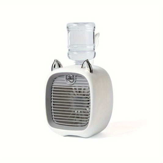 Portable USB Misting Table Fan with Humidifier – Rechargeable Cooling Fan