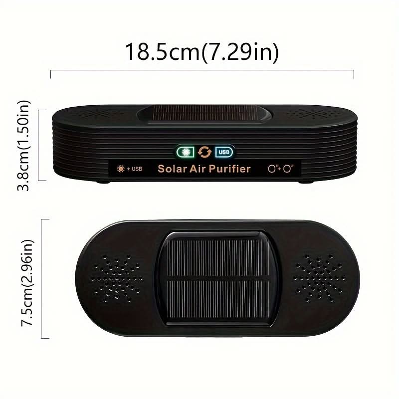 Solar & USB Air Purifier Deodorizer for Car