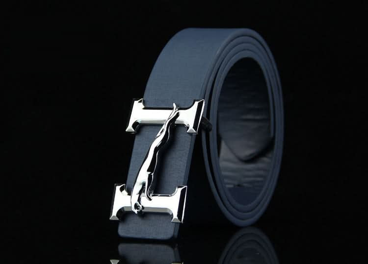 Men's Business Belt with Smooth Alloy Jaguar Design Buckle – 110cm