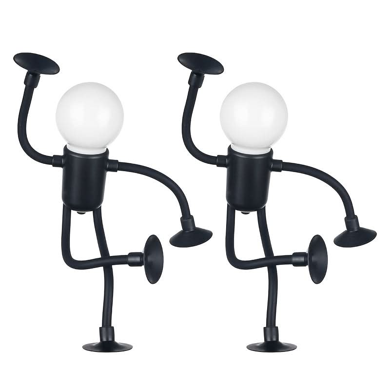 2pcs Foldable Humanoid Night Light Lamps – Creative Desk Accessories