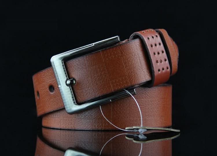 Men's Retro Plaid Belt – Pin Buckle Belt for Jeans & Casual Wear