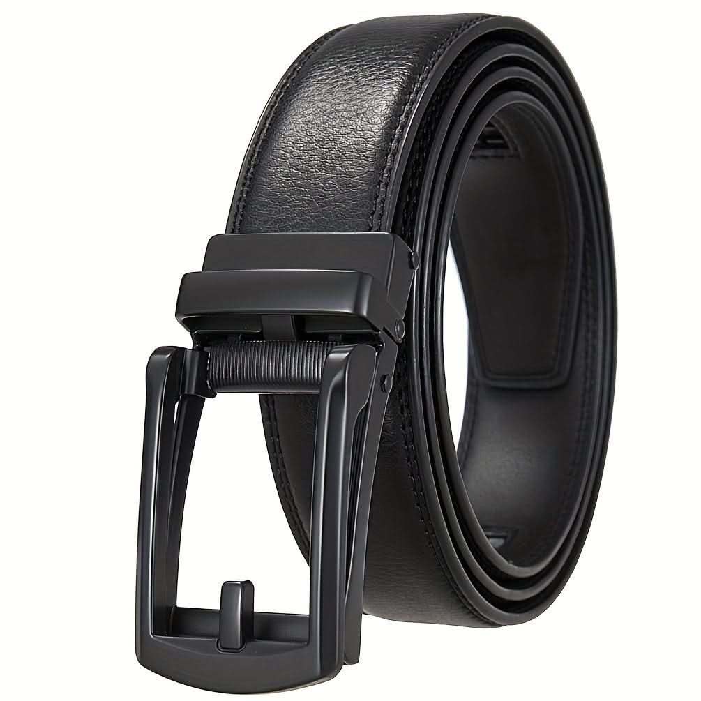 Men’s Leather Belt with Automatic Buckle