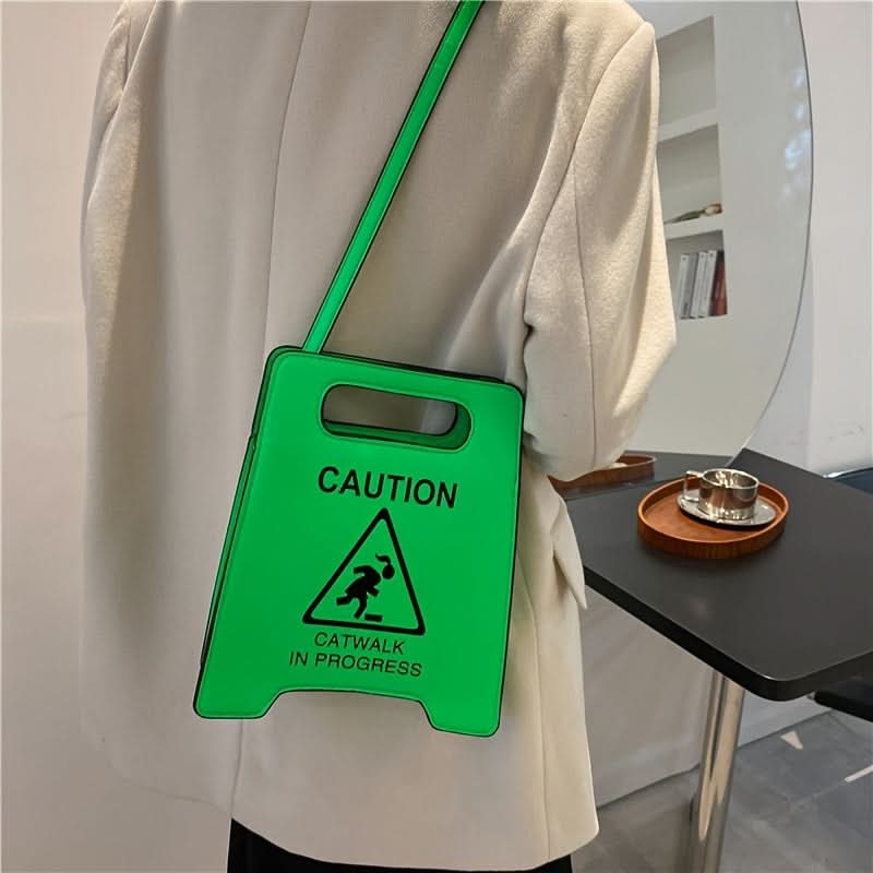 Creative Stop Sign Crossbody Bag – Faux Leather Novelty Messenger Bag for Women