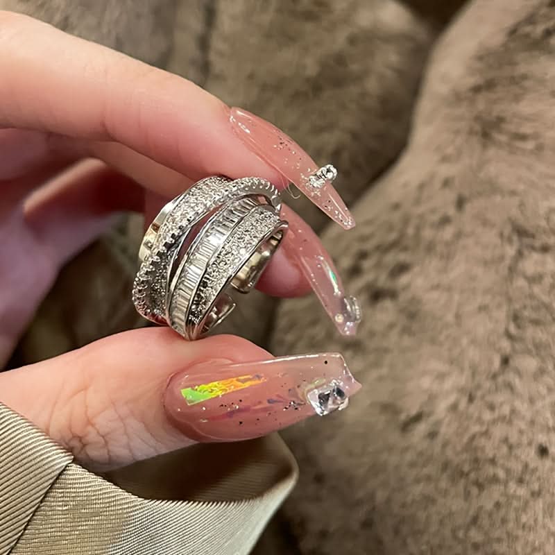Delicate Glitter Index Finger Ring