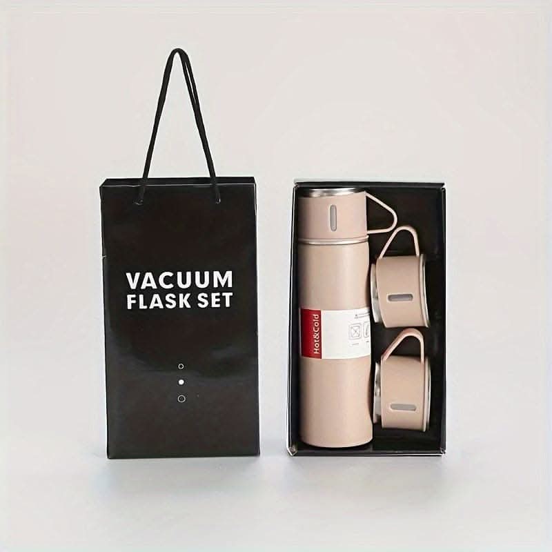 500ml Stainless Steel Vacuum Flask Set - With Cup