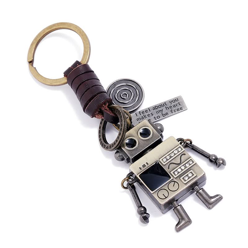 Vintage Robot Keychain for Men – Cute Mechanical Durable Design