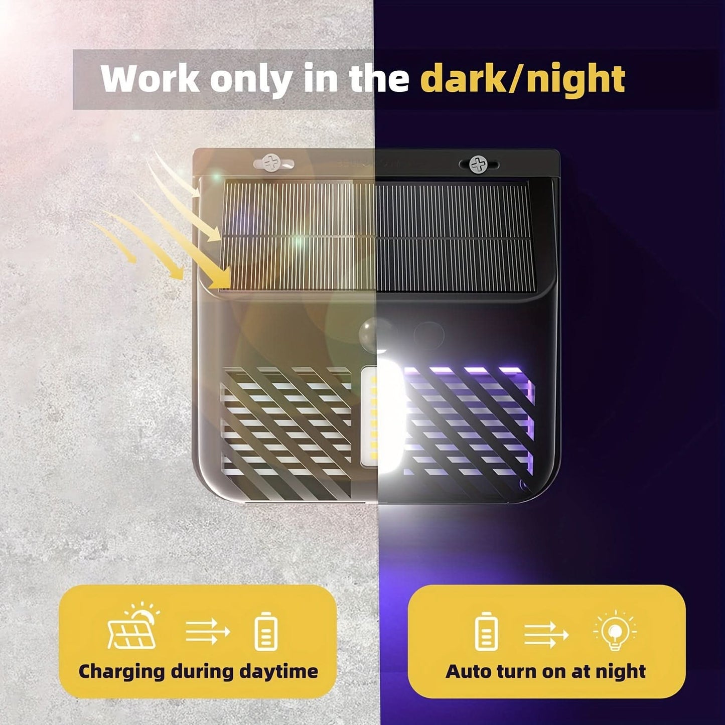 Outdoor LED Solar Mosquito Lamps - UV & Motion Sensor Wall Lamps