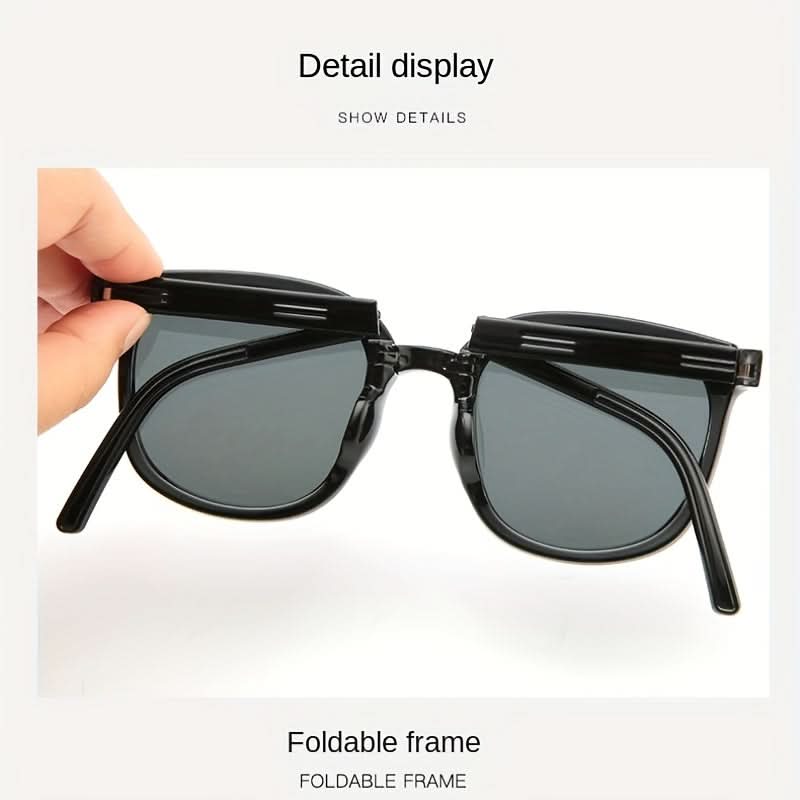 Fashionable Rivet Decor Polarized Square Glasses – Stylish & Portable
